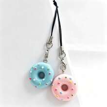 1 pieza Colgante de teléfono con dije de dona, cordón para teléfono - Rosquilla - Ver 5