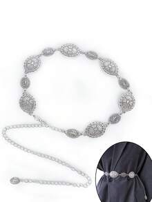 1pc Gold Metal Chain Belt, Fashion Women Waist Chain Jewelry Accessory For Parties Summer, School Fall, Autumn, Halloween - Multicolor - View 6