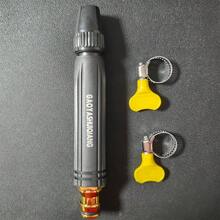 3件組 2X 強力高壓洗車槍 - 便攜式高壓水槍，耐用塑料機身，可調節花園水管噴嘴，摩托車汽車強力清潔工具 | 多功能噴霧器人體工學手柄金屬接頭，洗車配件，附水槍夾 - 高壓水槍 - 查看 4