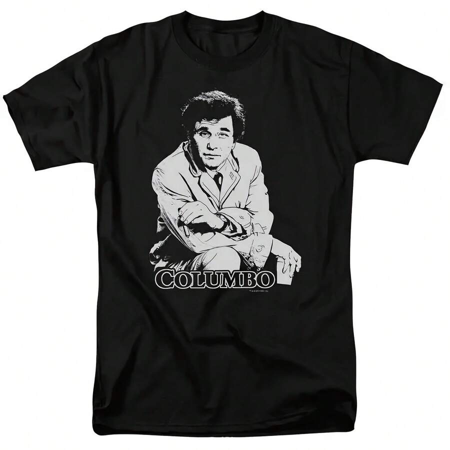 Columbo Title T Shirt Mens Licensed Classic TV Merchandise Frank Black - 款式 - 查看 1