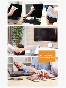 40 Lembar Tisu Pembersih Layar Bebas Bekas, Cocok untuk Perangkat Digital - Bantalan Pembersih Kaca, Dapat Digunakan untuk TV, Monitor, Laptop, Furnitur, dll. - MultiWarna - View 4