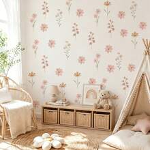 SURELIFE Bohemian Style Floral Wall Sticker, Watercolor Bedroom Living Room Home Decor, Removable PVC Sticker, Wall Art, Sticker, Wall Decal, Vinyl Sticker, Home Decor, Spring Decor, Renew Home, Rama Decor Sticker, Birthday Graduation Gift, Wall Decal, Room Decor, Home Decor, Wallpaper - Multicolor - View 8