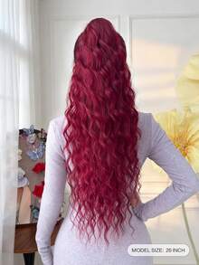 38 Inch Extra Long Straight Heat-Resistant Synthetic Ponytail Hair Extension, Deep Brown Gold Light Brown Gradient Burgundy Black, Suitable For Women's Party And Daily Use Claw Ponytail Hair Accessory - 黑棕色 - 查看 5