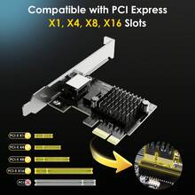 2.5G Base-T PCIe 網路卡，2500/1000/100Mbps PCI Express 乙太網路適配器，搭載 RTL8125B，2.5G NIC 適用於 Windows 11/10/8/8.1/7 與 Linux，附低矮擋板 - 黑色-2500Mbps - 查看 3