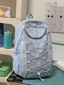 新開學與畢業季優雅可愛時尚百搭情侶旅行大容量多功能後背包 - 彩色 - 查看 7