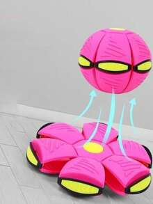1pc Magic Flying Saucer Ball, Foot-Activated Transformable Stress Relief Bouncing Elastic Ball Outdoor Toy - Multicolor - View 17