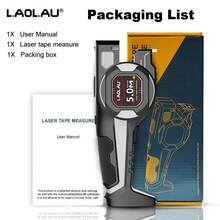 L.A.OL.A.U LAOLAU 3合1雷射捲尺，16英尺/5公尺自動鎖定捲尺配備雙綠色雷射水平儀，高精度測量工具，適用於建築、木工、DIY手工藝及居家翻新工程 - A - 查看 10