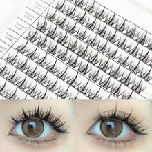 DIY False Eyelash Extensions, Eyelash Clusters, Natural Long 3D Flared Eyelash Book, Dense Segmented Eyelashes - C - View 5