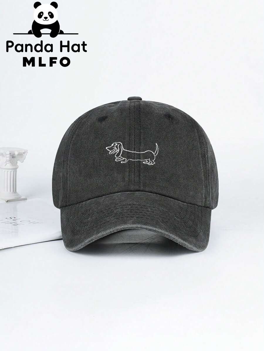MLFO Topi Baseball Bergaya Baru dengan Bordir Motif Garis Dachshund, Topi Gaya Y2K, Topi Kasual Luar Ruangan yang Dapat Diatur, Cocok untuk Berbelanja, Berkemah, Liburan Pantai, dan Olahraga Luar Ruangan - Garis keturunan Dachshund - View 1
