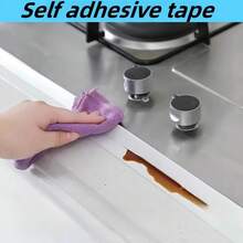 7 Rolls Self-Adhesive PVC Sealing Tape | Waterproof For Shower, Kitchen, Bathroom, Corner Decoration - 2.2cm/0.86in*1m/39.37in - View 4