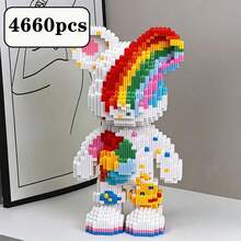 4660pcs Gradient Bear Building Blocks Set - Large DIY Stress Relief Assembly Toy, Colorful Pixel Art Bear Model, Suitable For Teenagers And Adults Room Decor, Perfect Gift For Birthday, Mother's Day, Christmas, Valentine's Day And Graduation - Multicolor - View 15