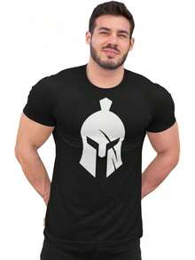 Spartan/Gym/Exercise/Warrior/Lady/Gentleman T-Shirt - Black - View 1