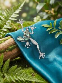 Stylish Enamel Frog Brooches For Women Unisex Animal Pins Banquet Jewelry Clothing Accessories/Friends Gathering Badges New Gifts - Frog - View 13