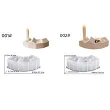 DIY Resin Mold 1pc/2 Styles House Candle Holder Ornament Mold Suitable For Making Epoxy Resin Plaster Candle Aromatherapy Supplies Home Decor Tabletop Silicone Mold - House Candlestick Mold - View 7