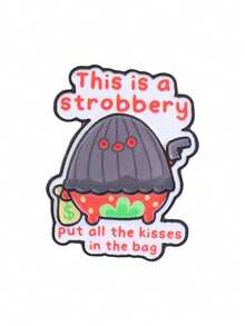 趣味「Strobbery」草莓琺瑯胸針,可愛搶劫草莓胸飾 - 彩色 - 查看 10