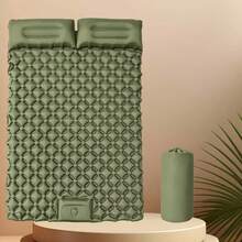 Double Inflatable Sleeping Pad Air Mattress, Fast Automatic Inflation, Outdoor Camping Foot Pump Air Mattress, Portable TPU Moisture-Proof Mat, Camping Tent Inflatable Pad With Built-In Pneumatic Pump - Multicolor - View 12