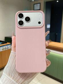 3pcs Solid Color Faux Leather Texture Waterproof Anti-Slip Anti-Fall Phone Cases, Matte Soft TPU Shockproof Protective Covers, Minimalist Aesthetic Dopamine Black / Pink / Cream White Phone Cases, Daily Use & Birthday / Valentine's Day / Mother's Day / Anniversary Gift Choice, Compatible With Iphone Case& Galaxy Case - Multicolor - View 6