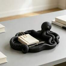 Modern Octopus Jewelry Storage Tray, Multi-Use Desktop Organizer Dish For Necklaces Keys Coins Small Parts, Elegant Living Room Table Decor, Unique Ocean Lover Gift - Multicolor - View 9