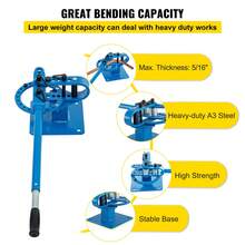 Pipe Bending Machine, Multi-Layer Pipe Bender YP-9 7 Dies 1"-3" Compact Desktop Manual Pipe Bender, Handle Length 44" - 1-3 Inches - View 3