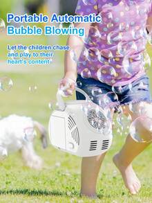Children's Handheld Bubble Machine Toy - Fully Automatic, One-Button Bubble Production, Compact And Portable. Suitable As A Gift Toy For Boys And Girls For Outdoor Play (Battery And Bubble Water Provided By The Buyer) - Multicolor - View 7
