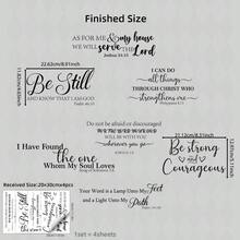 1/2 Sheets Christian Wall Stickers For Bedroom Living Room, Bible Verse Vinyl Decals "Be Still" "I Can Do All Things" Religious Quote Self-Adhesive Home Decor Art, Inspirational Scripture Wall Decals For Home​ - Multicolor - View 4