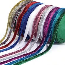 10 Yards/Roll Shiny Multicolor Satin Ribbon, Elastic Hairband Headband Bows Sewing DIY Clothing Wedding Party Gift Wrapping Christmas Ribbon - Fine Shimmer Velvet - View 2