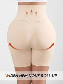 Seamless Maternity Belly Support Shorts, Summer Shaping Underwear Anti-Chafing - Apricot - View 4