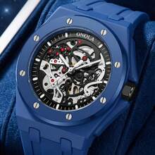Orologio sportivo meccanico automatico da uomo ONOLA Brand 2026, quadrante traforato, resistente all'acqua fino a 30m, set regalo di lusso con scatola - Tagli Unica - Visualizzare 4