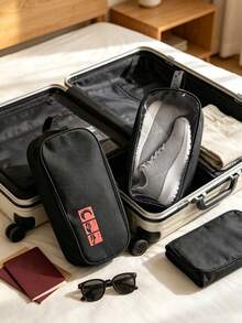 Waterproof Transparent Shoe Bag | Portable Handheld Travel Shoe Storage Bag | Transparent Zipper Packaging Bag, Suitable For Sneakers, Slippers - Multicolor - View 3