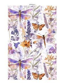 Bird/Butterfly/Flower/Letter Pattern Transfer Paper, Polymer Clay Printing Paper, Size 5.82 * 3.93 Inches, Suitable For DIY Art Jewelry Earring Making Special Polymer Clay Transfer Printing - A - View 22