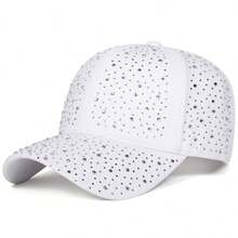 1pc Women's Rhinestone Baseball Cap Street Fashion Casual Hat Spring Autumn Travel Beach Vacation - Multicolor - View 12