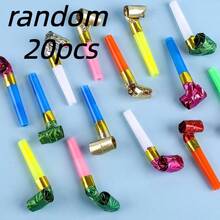 5/20/50pcs Colorful Birthday Party Blowers, Party Noise Makers, Christmas Trumpets, Party Whistles, New Year Party Favors, Party Blowers, Party Gifts, Party Supplies, Random Colors - Multicolor - View 14