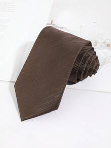 1PC Men's Fashion Elegant Striped Texture Tie Suitable For Party, Workplace, Formal Suit Matching - Multicolor - View 4