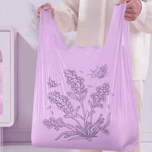 5/40/50/100pcs Lavender Scented Purple Shopping Bags, Suitable For Wholesale And Retail Use In Supermarkets And Stores, Garbage Bags - A - View 5