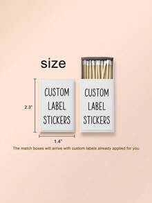 1/10/15/20/25pcs Customized Matchbox Stickers Labels (Stickers Only, Matchbox Not Included). Customized UV Crystal Transfer Stickers, Long Stickers Can Be Personalized With Images, Logos And Text, Suitable For Weddings, Birthday Celebrations - Multicolor - View 5