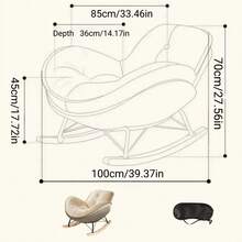 [Perfect For Relaxing] Lazy Sofa Chair | Rocking For Living Room, Balcony, Home Use| Relaxing, Sleeping - Grey - View 2