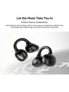 Blackview Airbuds 15 耳機全球版 ANC & ENC 雙重降噪 人體工學佩戴設計 10mm 動圈單體 3.8g 極輕量 IPX4 防水 最長 30 小時總播放時間 無線 BT 6.0 原音 App 控制 - 查看 6
