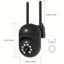 2pcs/4pcs Smart Home Security Camera, 1080P Indoor Wireless WiFi Security Camera, Two-Way Audio, Pan/Tilt/Zoom, Night Vision, AI Motion Tracking - USB Powered, Multi-User Online Access, Stylish Design, Wide Angle Lens, Indoor Camera For Elderly Care And Pet Monitoring, Durable Construction - Black - View 10
