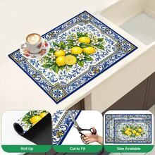 1 buah Alas Pengeringan Tanah Diatom Bermotif Lemon, Alas Penyerap Tahan Panas Anti Selip, Cocok untuk Meja Dapur, Mesin Kopi, Peralatan Makan, Dekorasi Pesta Kafe Rumah, Bar, Alas Meja, Hadiah - MultiWarna - View 6