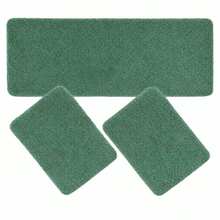 Set Of 3 Non-Slip Kitchen Mats, Low Pile, Washable - Green Grass - View 2