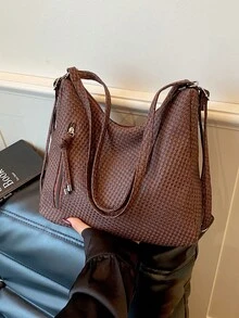 Large Capacity Korean Style Backpack New Crossbody Bag Fashion Versatile Commuter Shoulder Tote Bag - Coffee - View 11