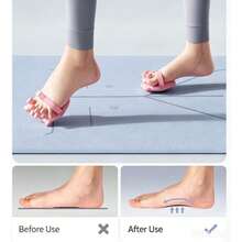 1 Pair Yoga Ballet Toe Exerciser, Flexible Arch Trainer, Weightlifting Toe Strength Training, For Calf Muscle And Flexibility Training, Suitable For Gym And Home Workouts - Pink - View 10