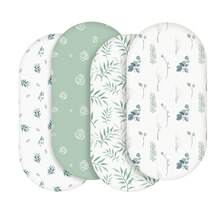 Juego de 4 piezas de ropa de cama para cuna de bebé, unisex para recién nacidos, suave y transpirable con lindos patrones de animales - Multicolor - Ver 12