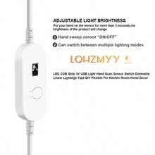 LQHZMYY QHZMYY 1pc Hand Sweep Sensor Neon Light Strip With IC, Flowing Light, Chasing, Meteor Effect, Gesture Control Switch, Ambient Lighting Strip, High-Tech Flowing Light Strip For Stairs, Fences, Gaming Rooms, Kitchens, Hallways, TV Backdrops, Ceilings And Other Decorations - Warm white light - View 6