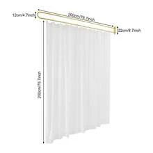 TFCFL 1 Pcs Privacy Partition Curtain, Wall Mounted Curtain, Curtain Room Divider For Offices, Conference Rooms, Beauty Salons, Patio Glass Doors, Bedrooms, Living Rooms, Bars, Hospitals, Laboratories, SPAs, Student Dormitories - 1PC - View 2