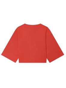 Sweaters For Women Fall Knit Crop Short Sleeve Cardigan Spring Autumn Office Outfits For Women Beige Button Crochet Elegant Tops For Women - Red - View 4