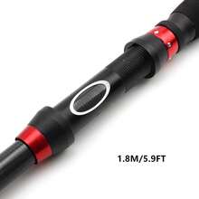 Easytoday Carbon Fiber Portable Fishing Rod Ultra-Light Telescopic Lure Rod Comfortable Extended Handle Ceramic Guides 1.8M/5.9FT, 2.1M/6.89FT, 2.4M/7.87FT, 2.7M/8.86FT, 3.0M/9.84FT Carp Bass Rod - Red - View 15