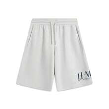 LI-NING Men's Ice-Sensitive Loose Sweat Shorts Moisture-Wicking Casual Sports Shorts AKSW195-2 - Dark Antarctic Gray - View 1
