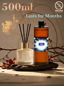 500ml Aromatherapy Essential Oil, Flameless Fragrance Refill Liquid (28% Concentration, Most Market Products Are 4%-6%), Suitable For Humidifiers, Reed Diffusers, Flameless Fragrance, Hotel Premium Flameless Aromatherapy Essential Oil Reed Fragrance Sticks, Long-Lasting Scent - Multicolor - View 3