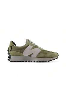Sepatu Lari Kulit Low-Top New Balance NB 327 yang Nyaman dan Serbaguna untuk Pria, Hijau - Hijau - View 2